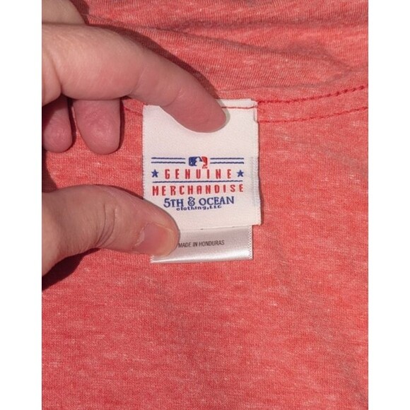 5th & Ocean Tank L Women's Red Philadelphia Phillies MLB Baseball Sleeveless - Picture 4 of 6